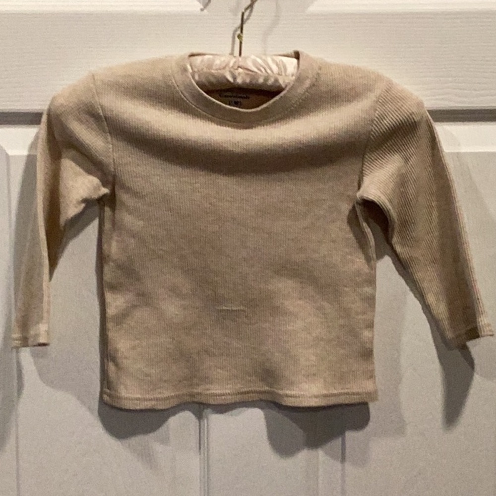 Boys Beige Long Sleeve Top